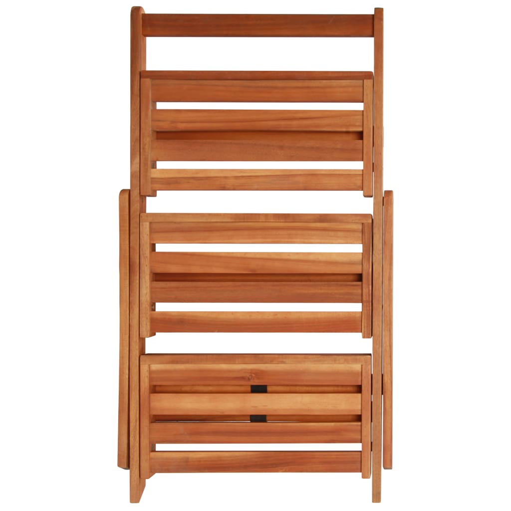 Suport De Plante, 3 Niveluri, 50X63X80 Cm, Lemn Masiv De Acacia