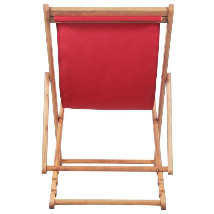 Scaun De Plajă Pliabil, , Textil Și Cadru Din Lemn