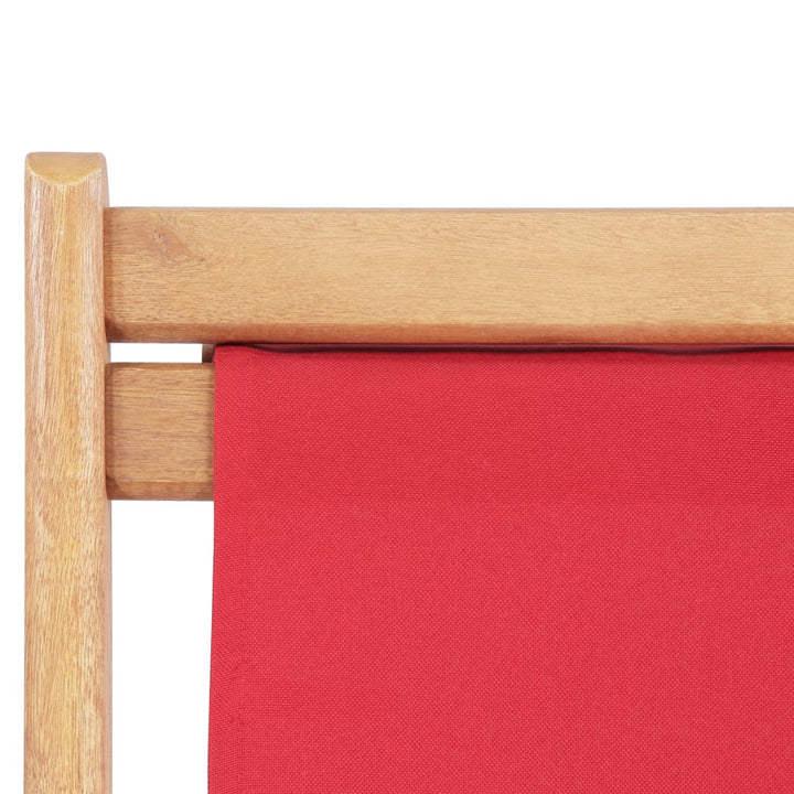 Scaun De Plajă Pliabil, , Textil Și Cadru Din Lemn