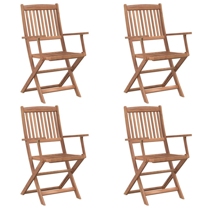 Set Mobilier De Exterior Pliabil, 5 Piese, Lemn Masiv De Acacia