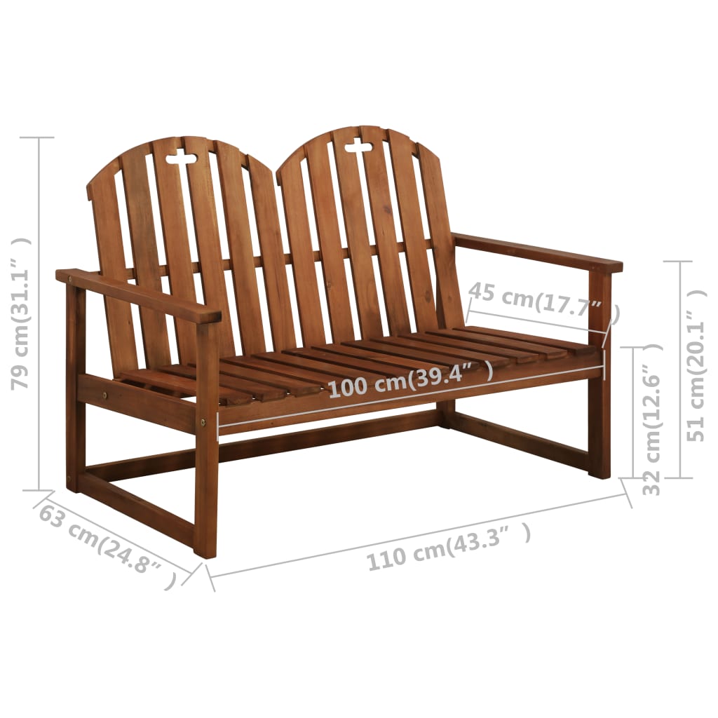 Set Mobilier De Grădină, 4 Piese, Lemn Masiv De Acacia