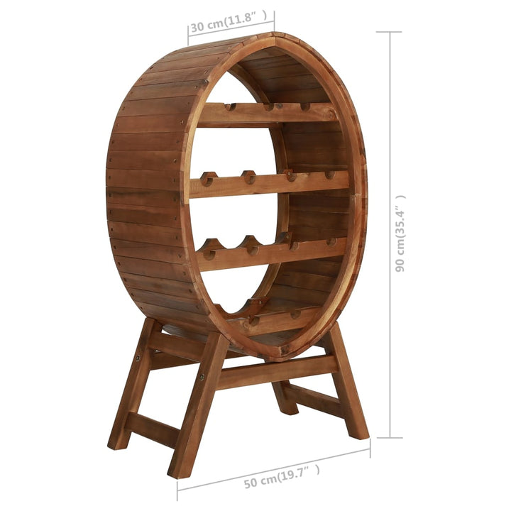 Suport Sticle De Vin, 13 Sticle, Lemn Masiv De Acacia