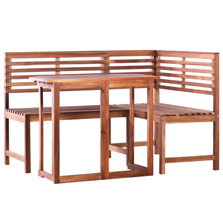 Set Mobilier Bistro, 2 Piese, Lemn Masiv De Acacia