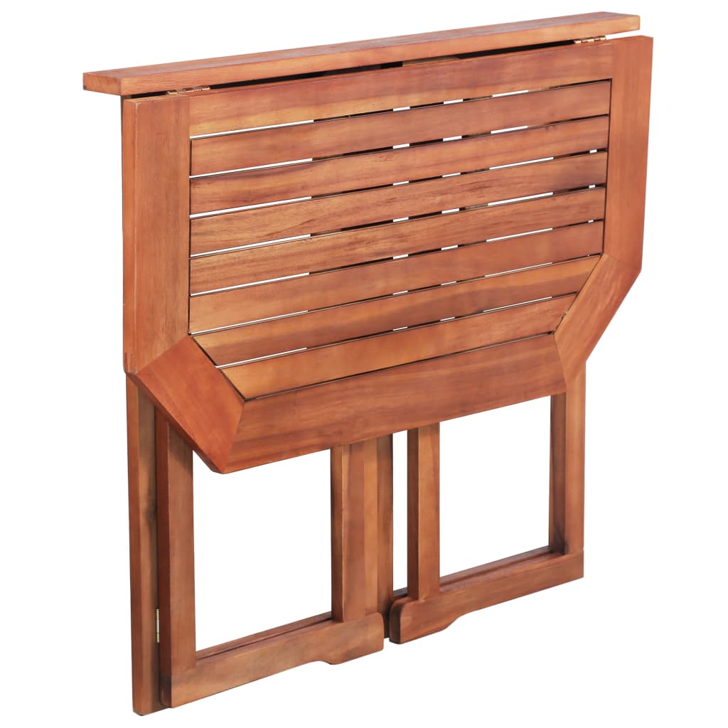 Set Mobilier Bistro, 2 Piese, Lemn Masiv De Acacia