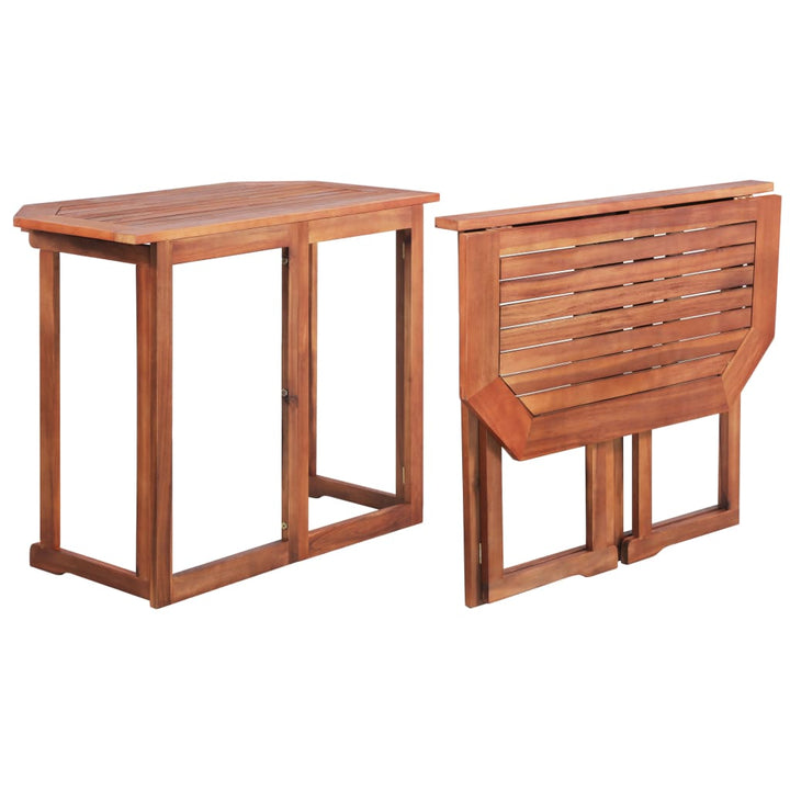Masă De Balcon Pliabilă, 90X50X74 Cm, Lemn Masiv De Acacia