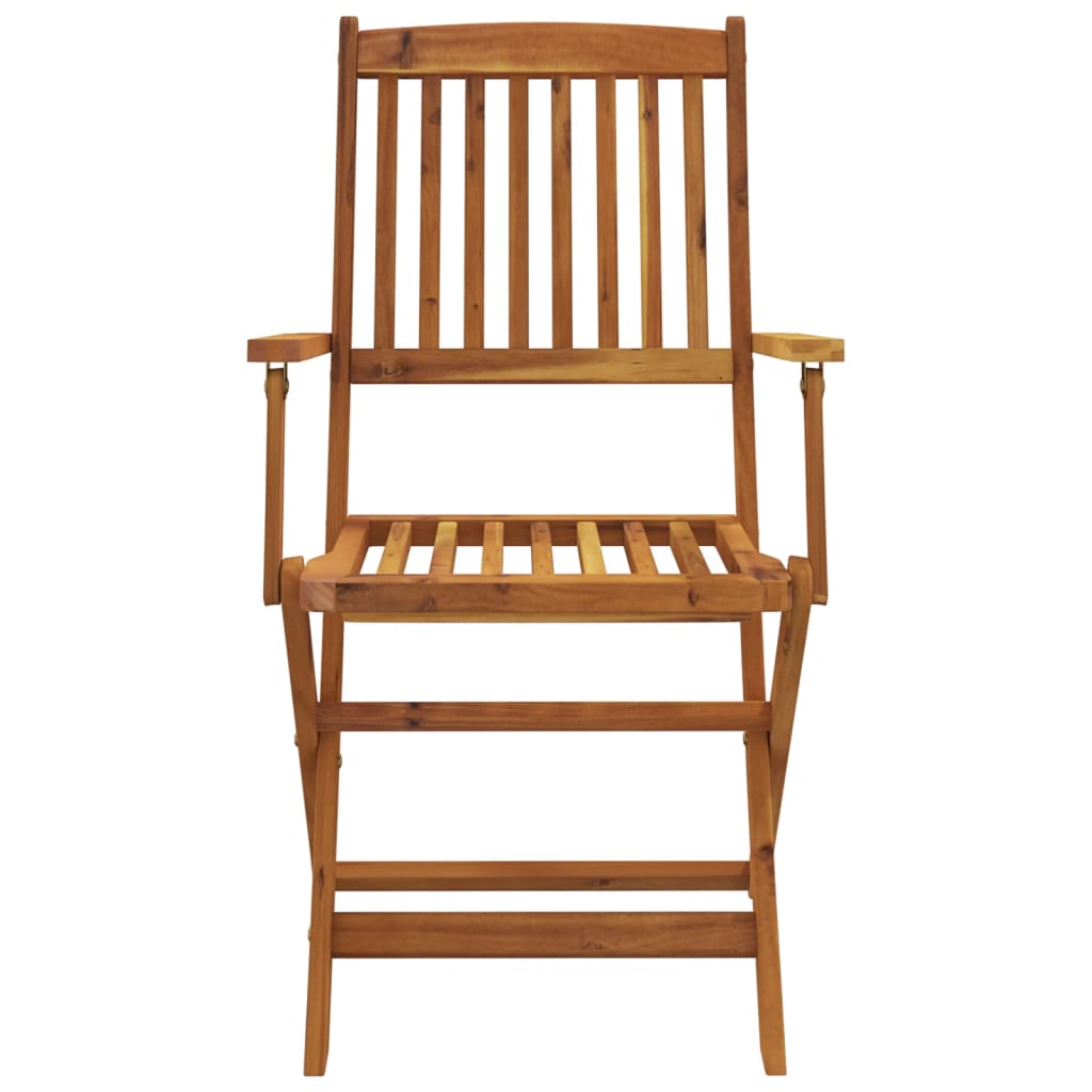 Set Mobilier De Exterior Pliabil, 7 Piese, Lemn Masiv De Acacia