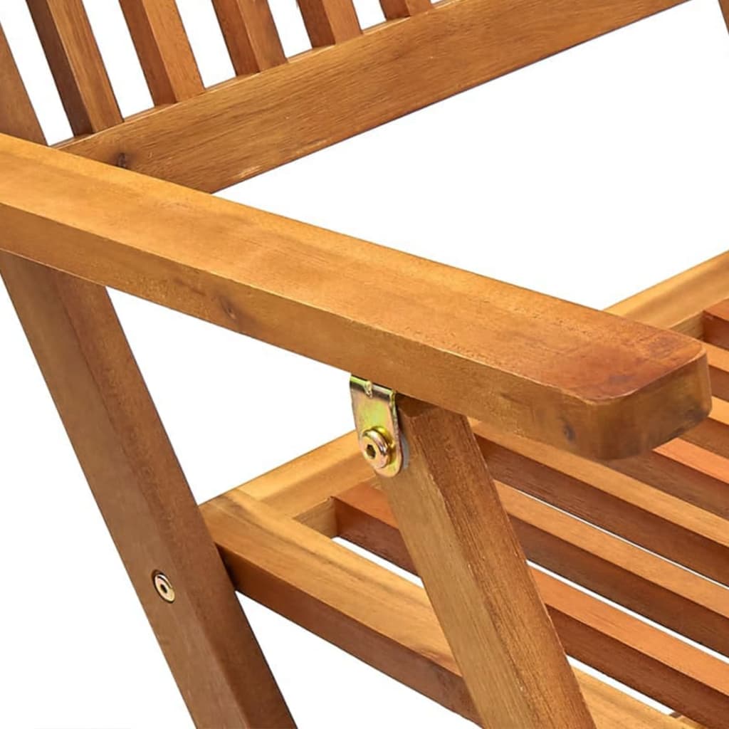 Set Mobilier De Exterior Pliabil, 7 Piese, Lemn Masiv De Acacia