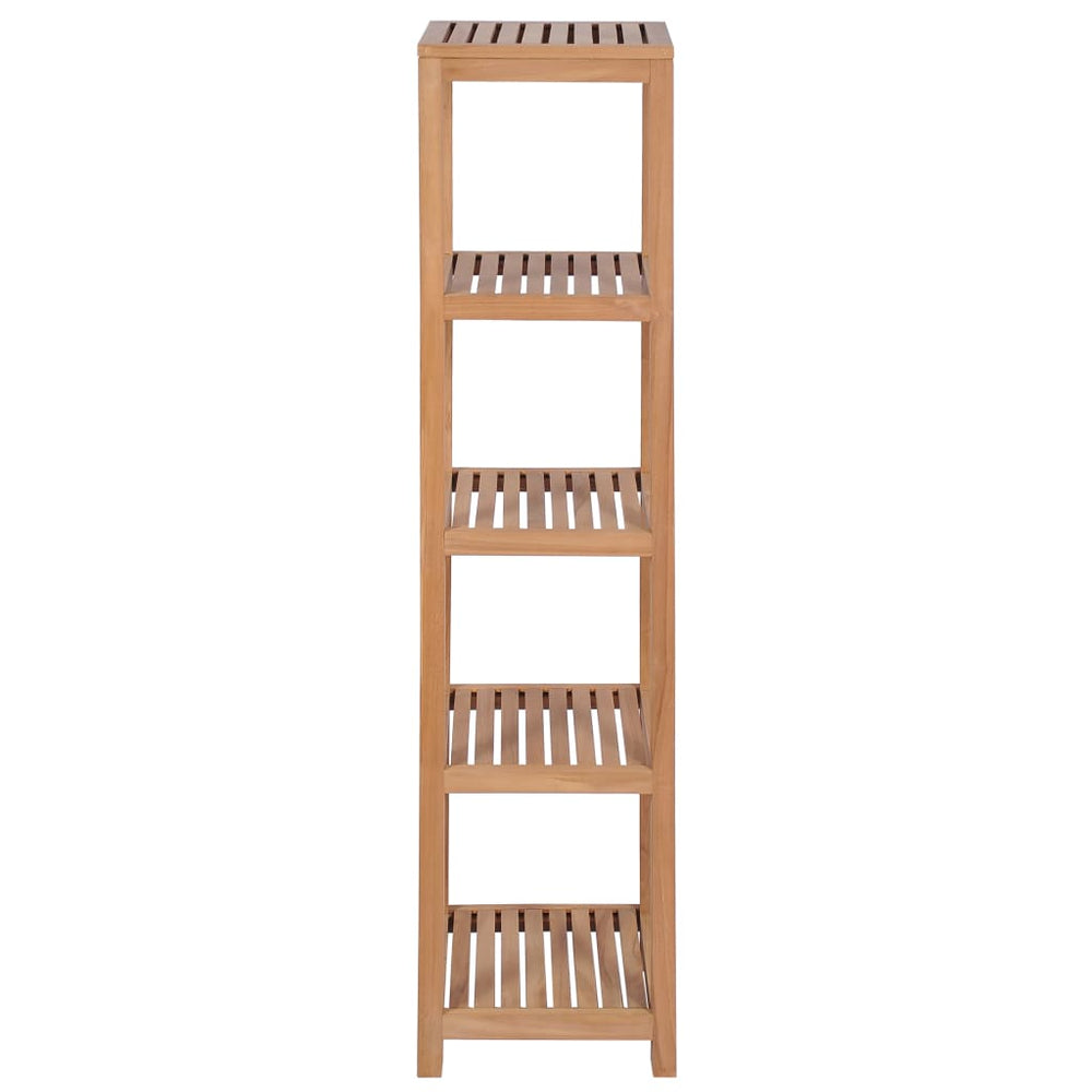 Raft Depozitare Baie, 4 Niveluri, 42X42X165 Cm, Lemn Tec Masiv