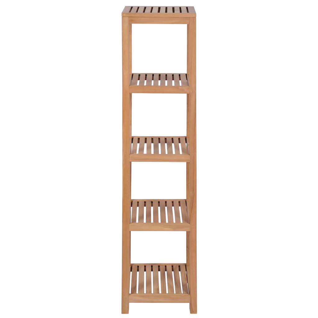 Raft Depozitare Baie, 4 Niveluri, 42X42X165 Cm, Lemn Tec Masiv