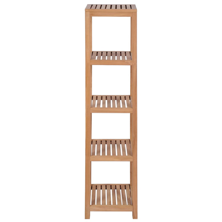 Raft Depozitare Baie, 4 Niveluri, 42X42X165 Cm, Lemn Tec Masiv