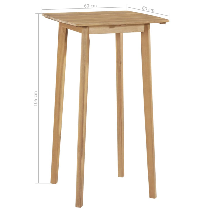 Set Mobilier Bar, 3 Piese, Lemn Masiv De Acacia