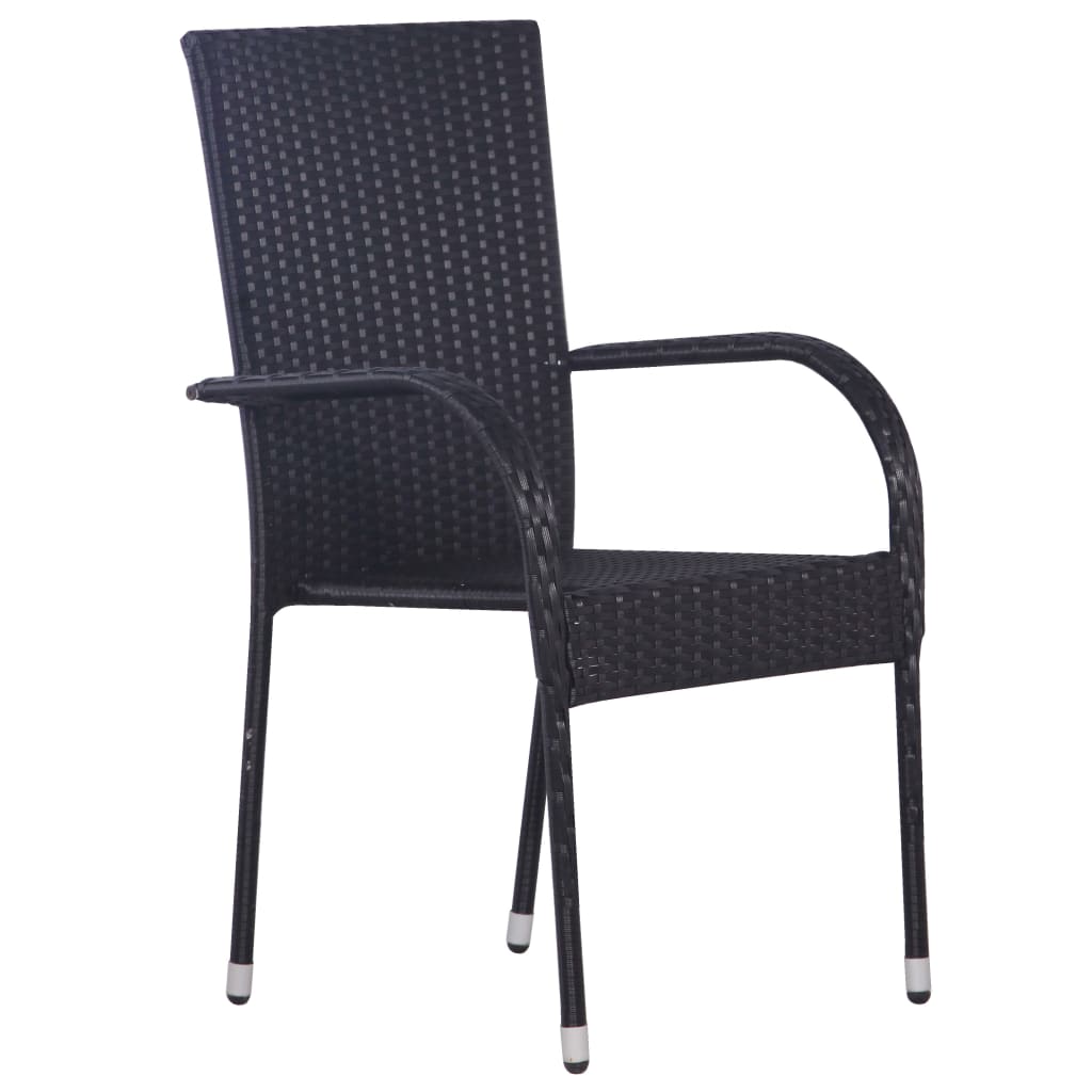 Scaune De Exterior, Stivuibile, 2 Buc., Poliratan,