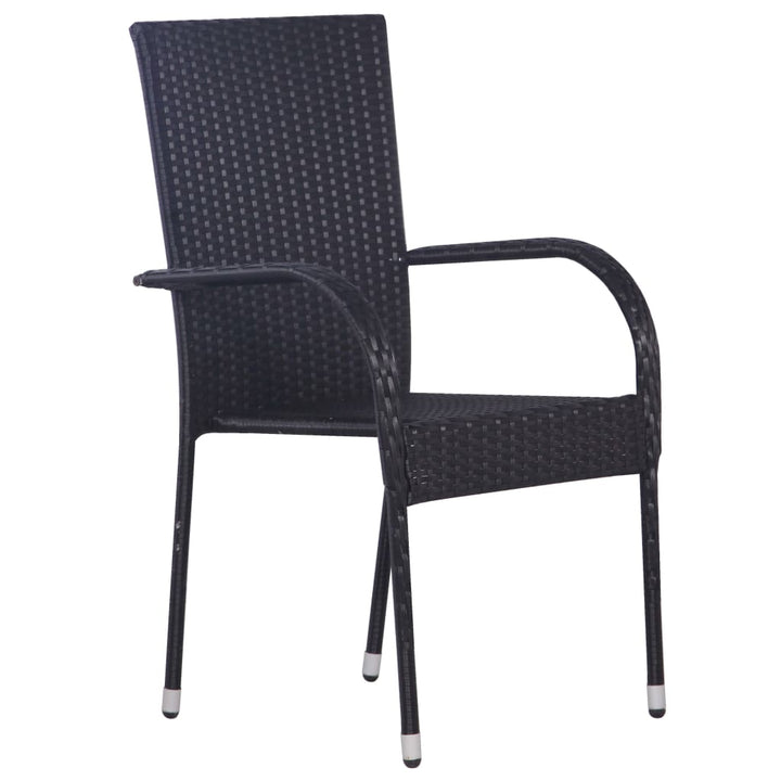 Scaune De Exterior, Stivuibile, 2 Buc., Poliratan,