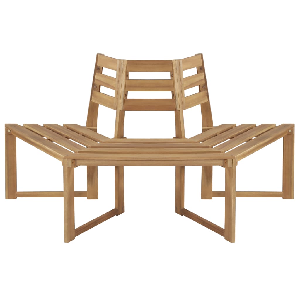 Bancă De Copac Semihexagonală 160 Cm Lemn Masiv De Acacia