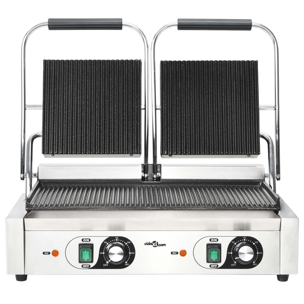 Grill Panini Dublu Cu Striații, 57X30,5X20 Cm, 3600 W