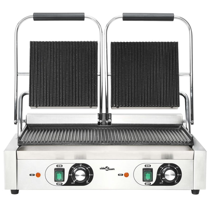 Grill Panini Dublu Cu Striații, 57X30,5X20 Cm, 3600 W