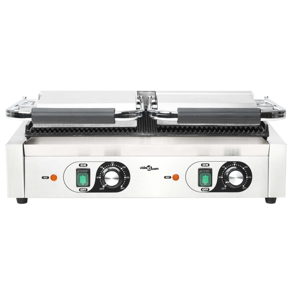 Grill Panini Dublu Cu Striații, 57X30,5X20 Cm, 3600 W
