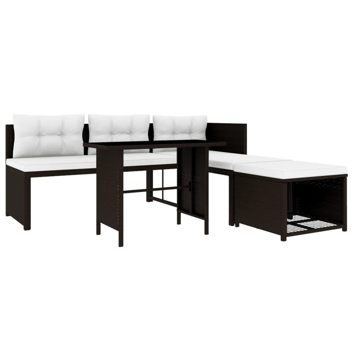 Set Mobilier De Grădină, 4 Piese, , Poliratan