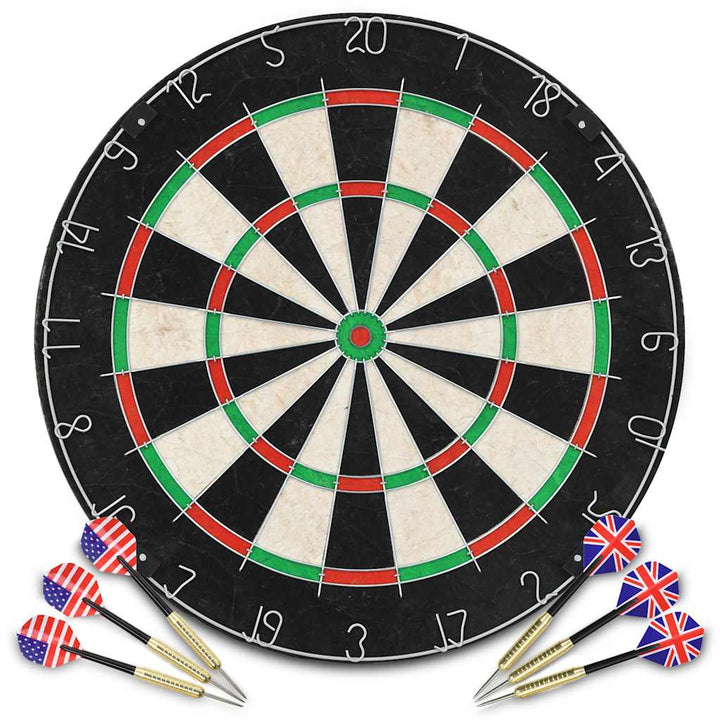 Placă De Darts Profesională Din Sisal, Cu 6 Săgeți Și Bordură