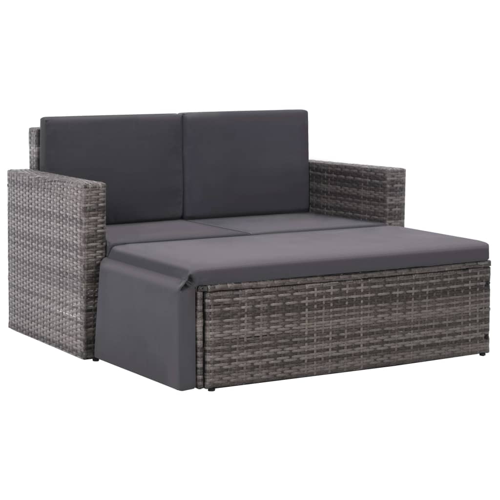 Set Mobilier De Grădină Cu Perne, 2 Piese, , Poliratan
