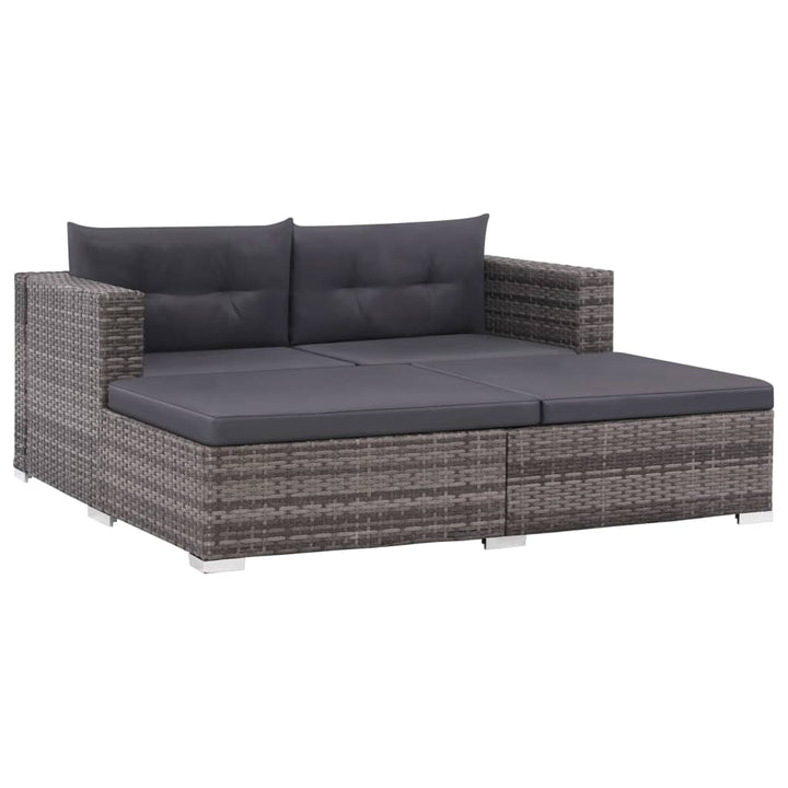Set Mobilier De Grădină Cu Perne, 3 Piese, , Poliratan