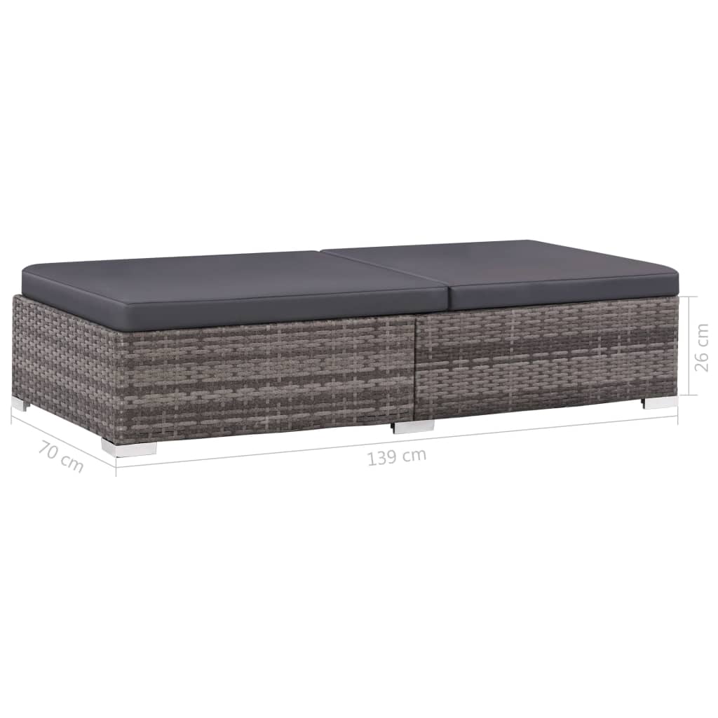 Set Mobilier De Grădină Cu Perne, 3 Piese, , Poliratan