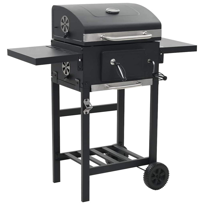 Grătar Barbecue Cu Cărbuni, Raft Inferior, Negru