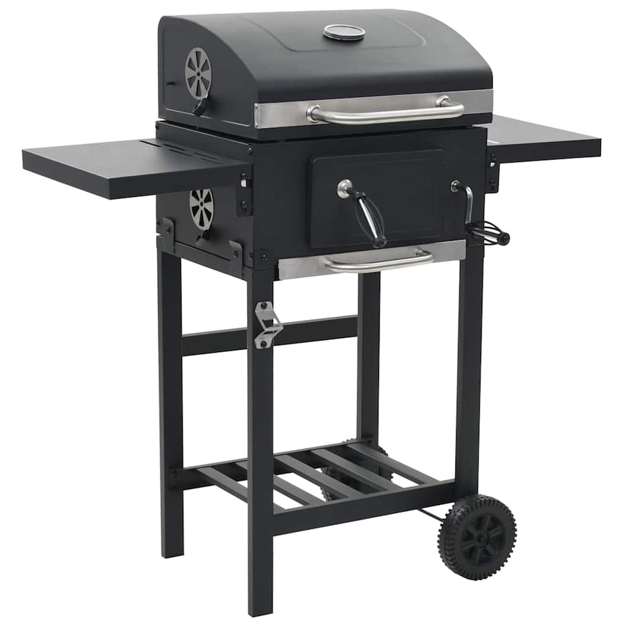 Grătar Barbecue Cu Cărbuni, Raft Inferior, Negru