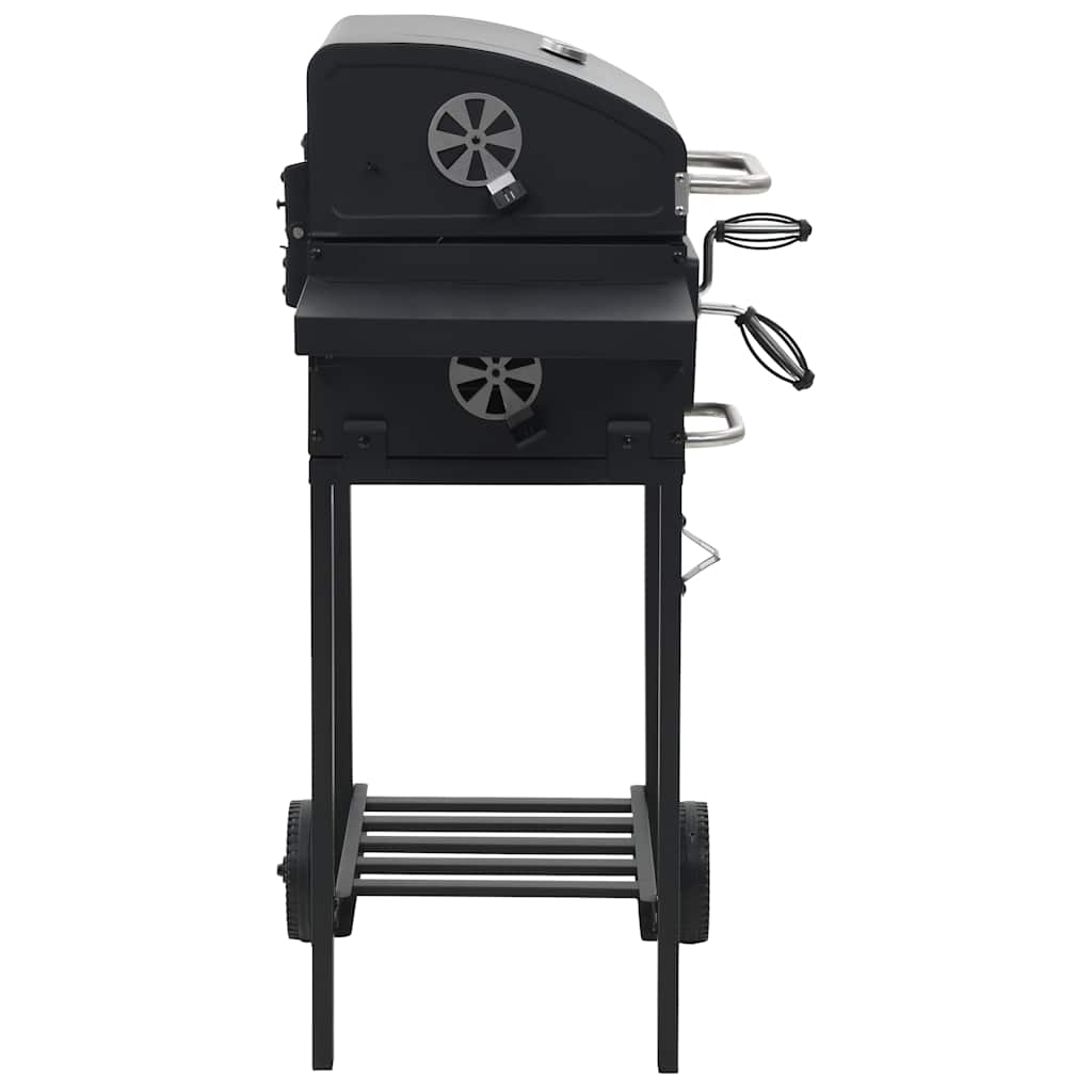 Grătar Barbecue Cu Cărbuni, Raft Inferior, Negru