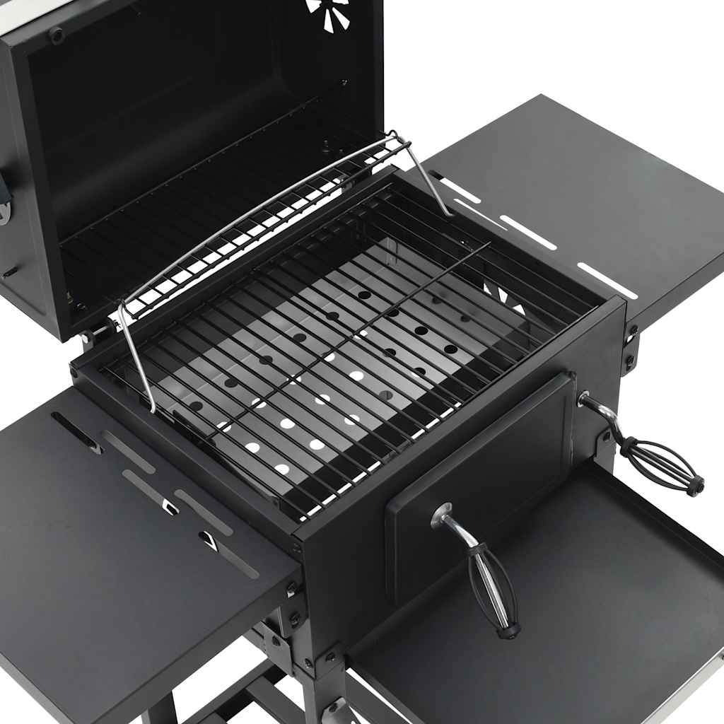 Grătar Barbecue Cu Cărbuni, Raft Inferior, Negru