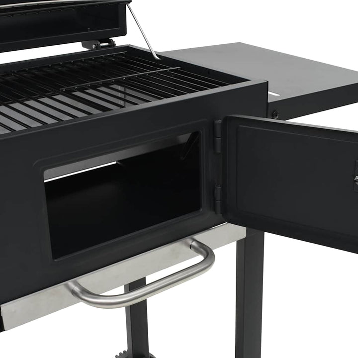 Grătar Barbecue Cu Cărbuni, Raft Inferior, Negru