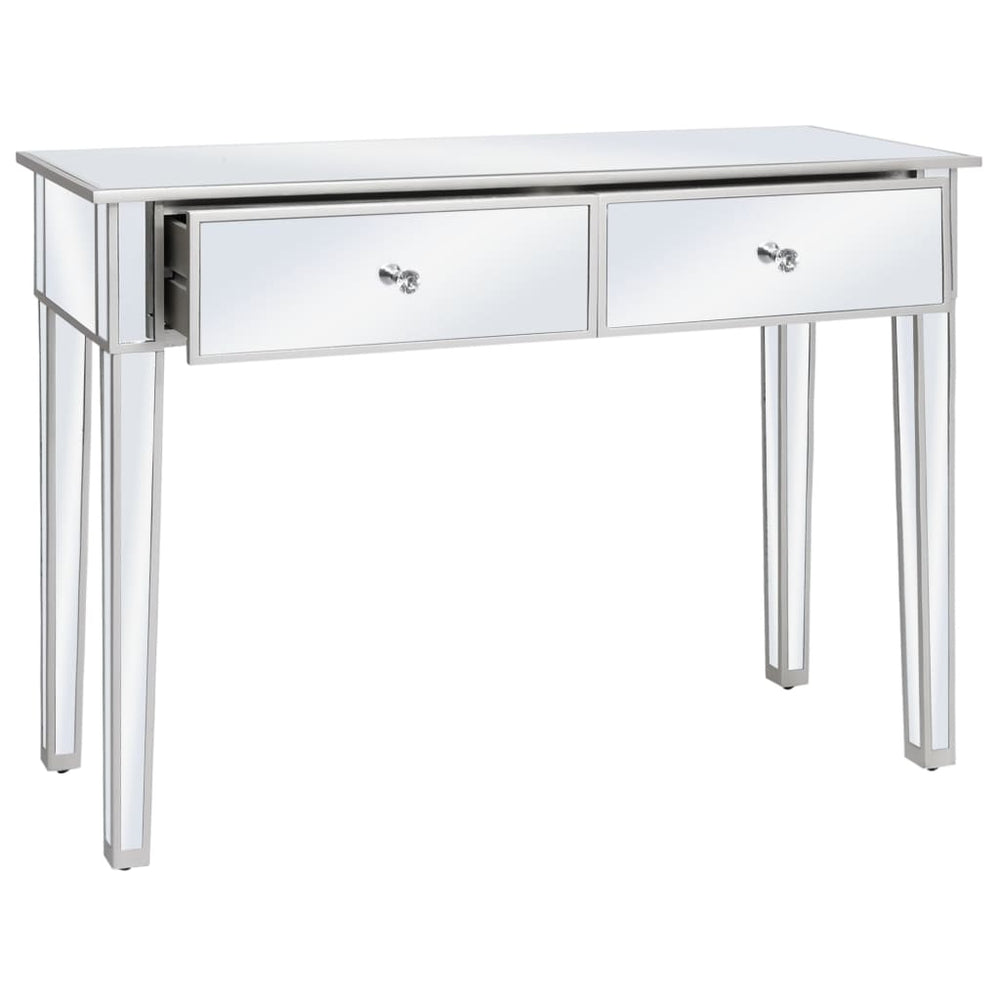 Masă Consolă Tip Oglindă, Mdf Și Sticlă, 106,5 X 38 X 76,5 Cm
