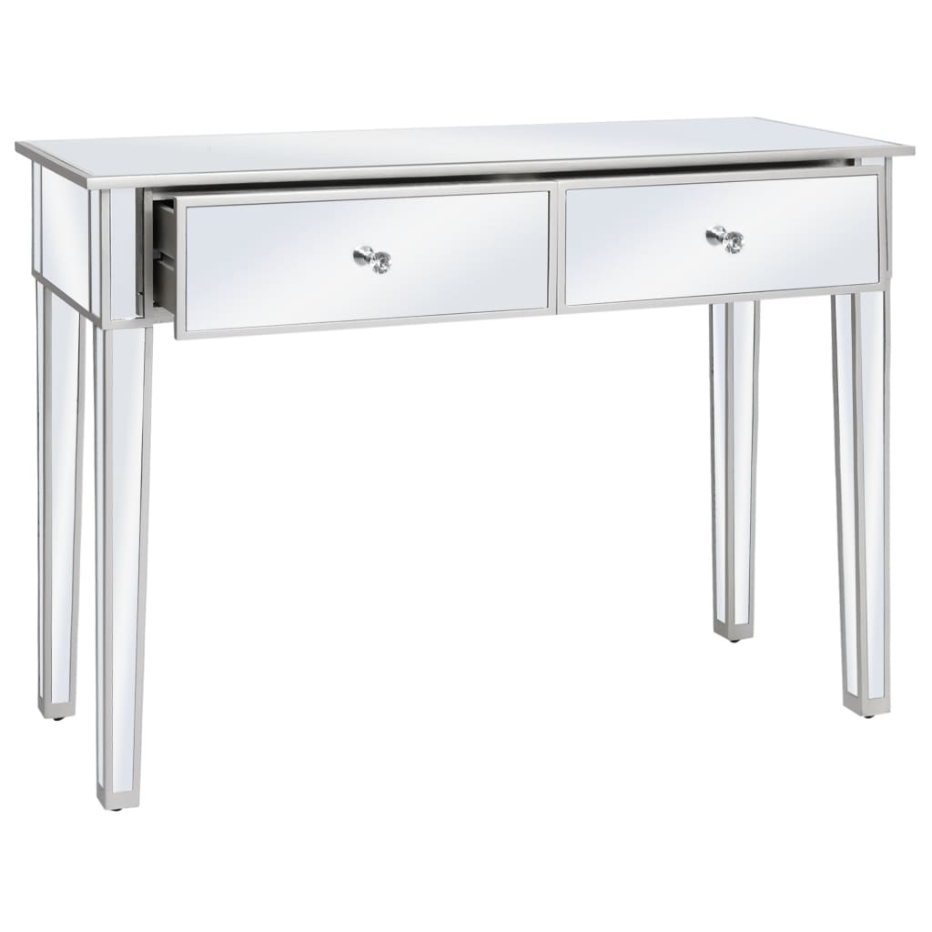 Masă Consolă Tip Oglindă, Mdf Și Sticlă, 106,5 X 38 X 76,5 Cm