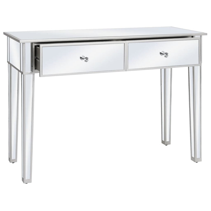 Masă Consolă Tip Oglindă, Mdf Și Sticlă, 106,5 X 38 X 76,5 Cm