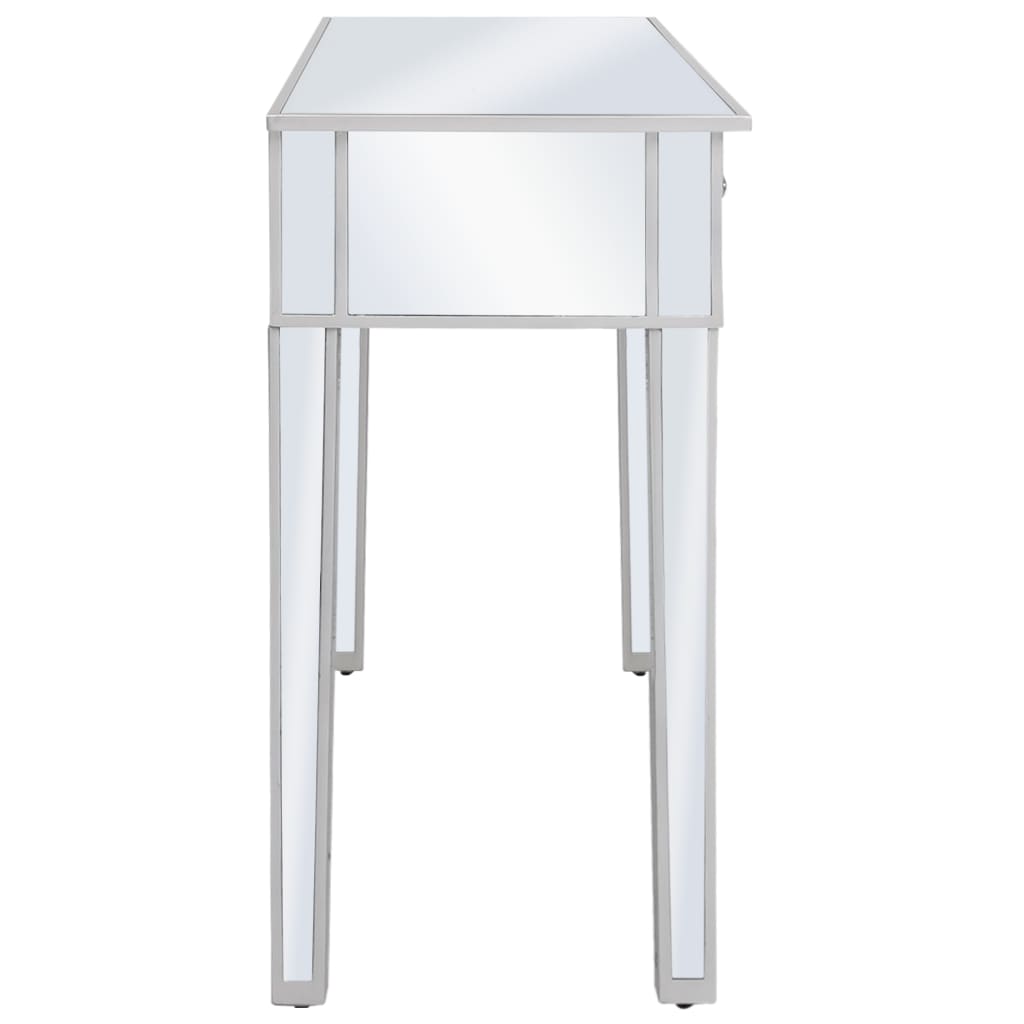 Masă Consolă Tip Oglindă, Mdf Și Sticlă, 106,5 X 38 X 76,5 Cm