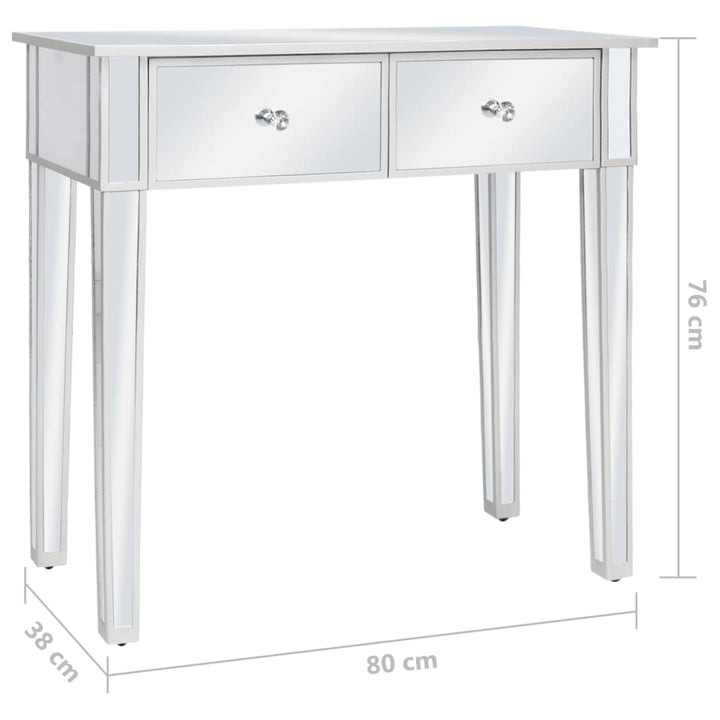 Masă De Toaletă Tip Oglindă Cu Scaun, Mdf Și Sticlă