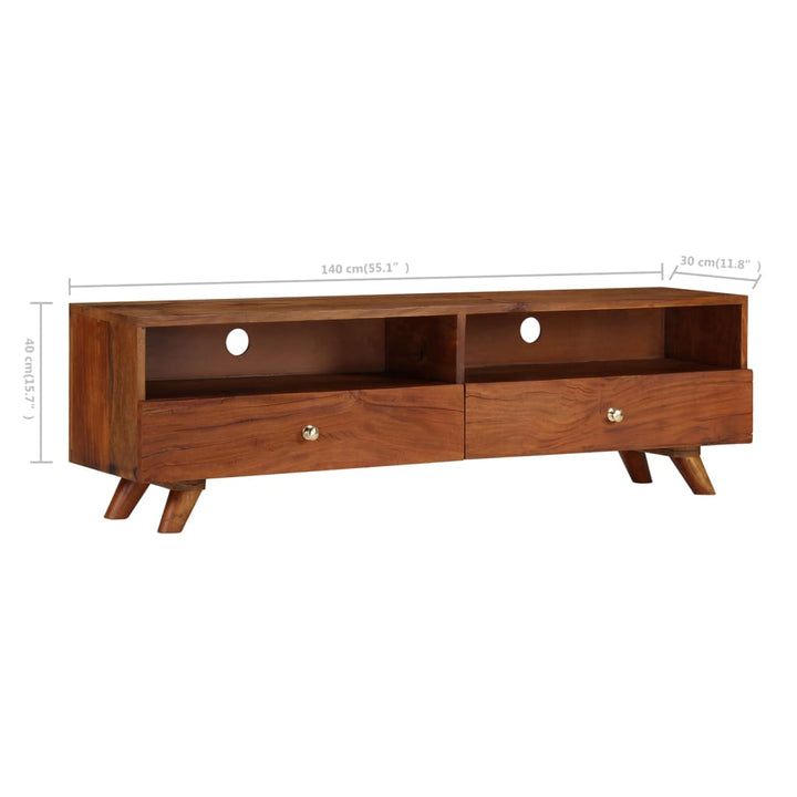 Comodă Tv, 140 X 30 X 40 Cm, Lemn Masiv Reciclat