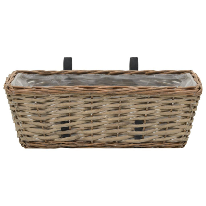 Jardinieră De Balcon, 2 Buc., 40 Cm, Răchită Căptușeală Pe