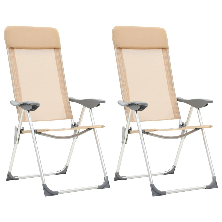 Scaune De Camping Pliante, 2 Buc., , Aluminiu