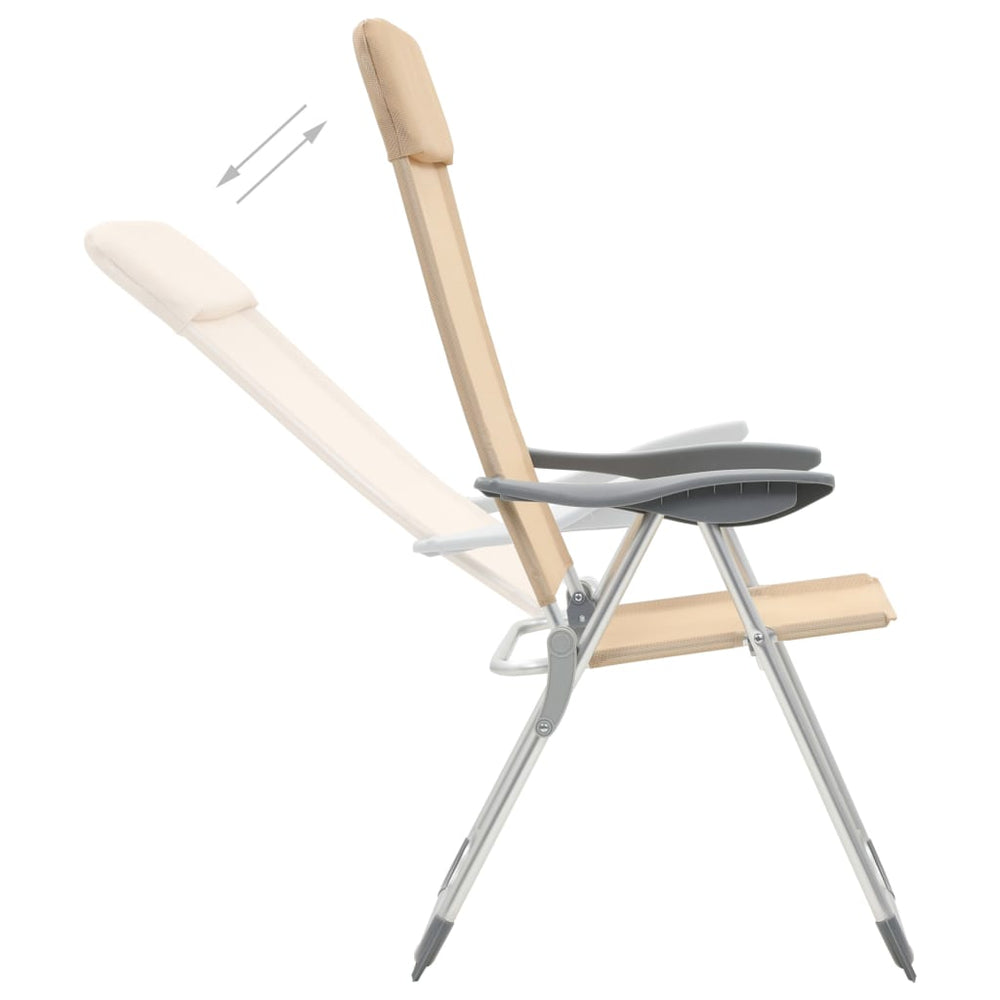 Scaune De Camping Pliante, 2 Buc., , Aluminiu