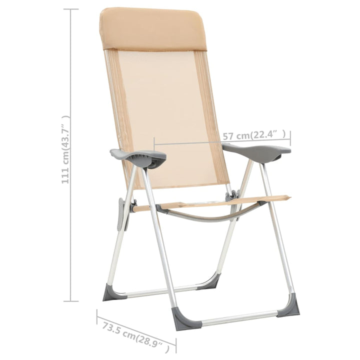 Scaune De Camping Pliante, 2 Buc., , Aluminiu