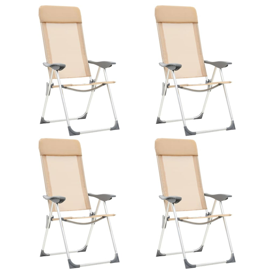 Scaune De Camping Pliante, 4 Buc., , Aluminiu