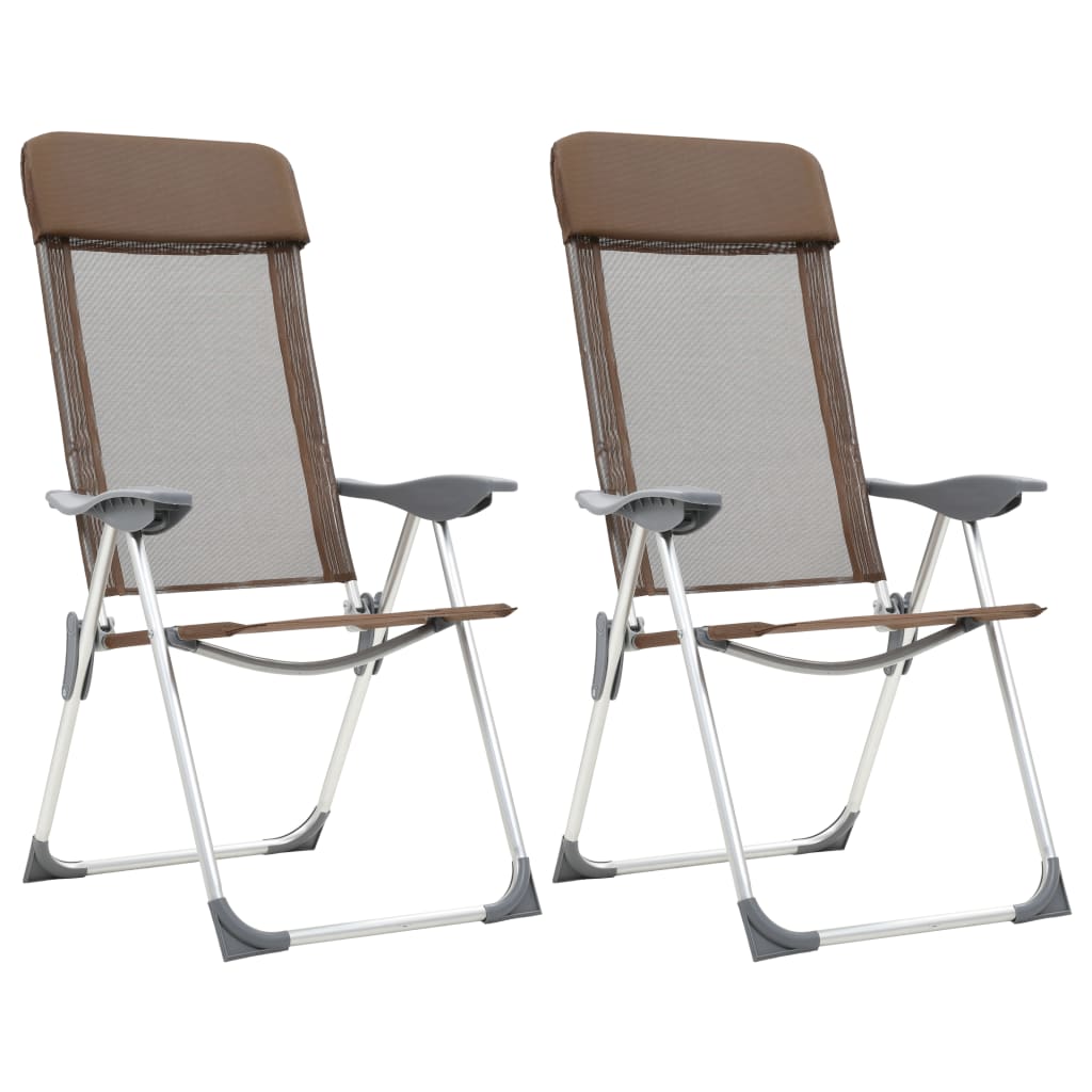 Scaune De Camping Pliante, 2 Buc., , Aluminiu