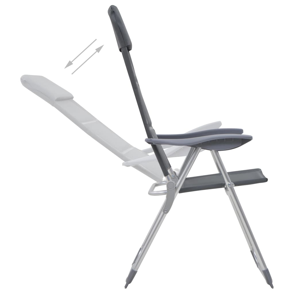 Scaun De Camping, 2 Buc, , 58 X 69 X 111 Cm, Aluminiu