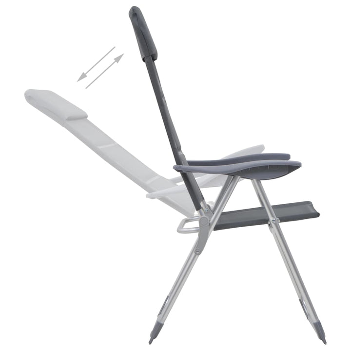 Scaun De Camping, 2 Buc, , 58 X 69 X 111 Cm, Aluminiu