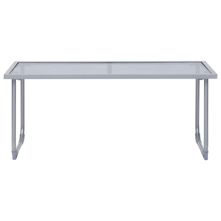 Set Mobilier De Grădină, 4 Piese, Gri, Oțel Și Textil