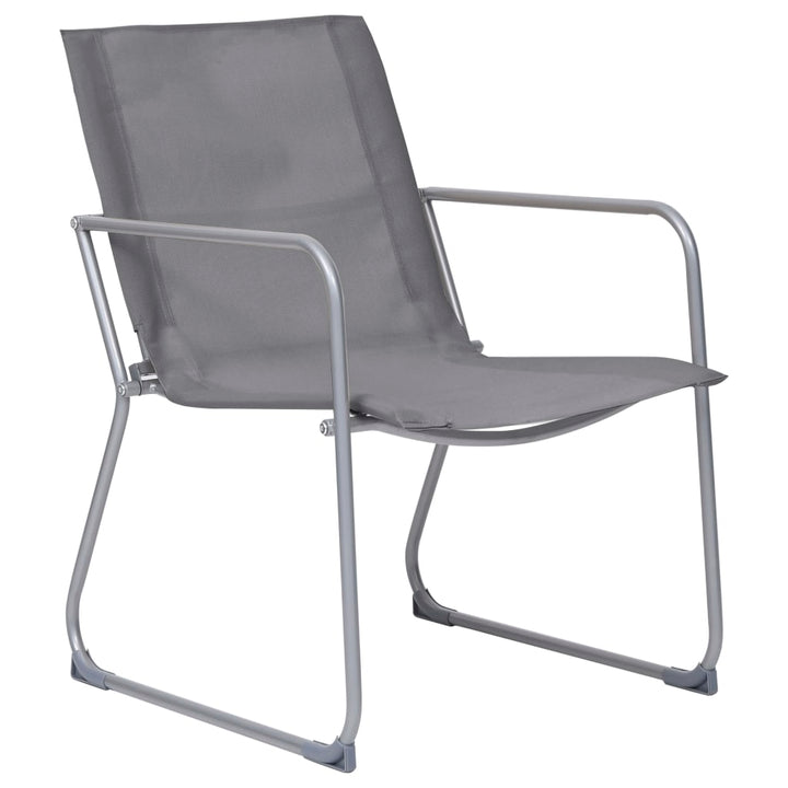 Set Mobilier De Grădină, 4 Piese, Gri, Oțel Și Textil