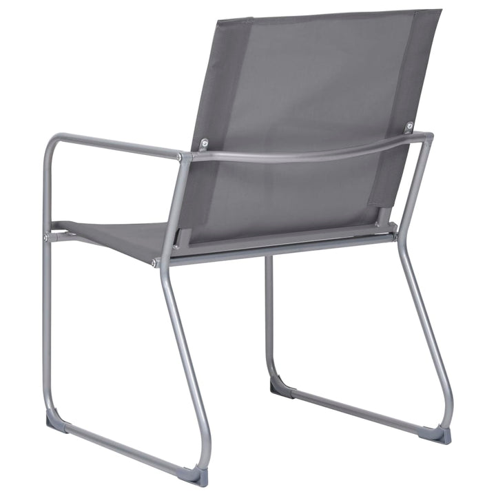 Set Mobilier De Grădină, 4 Piese, Gri, Oțel Și Textil