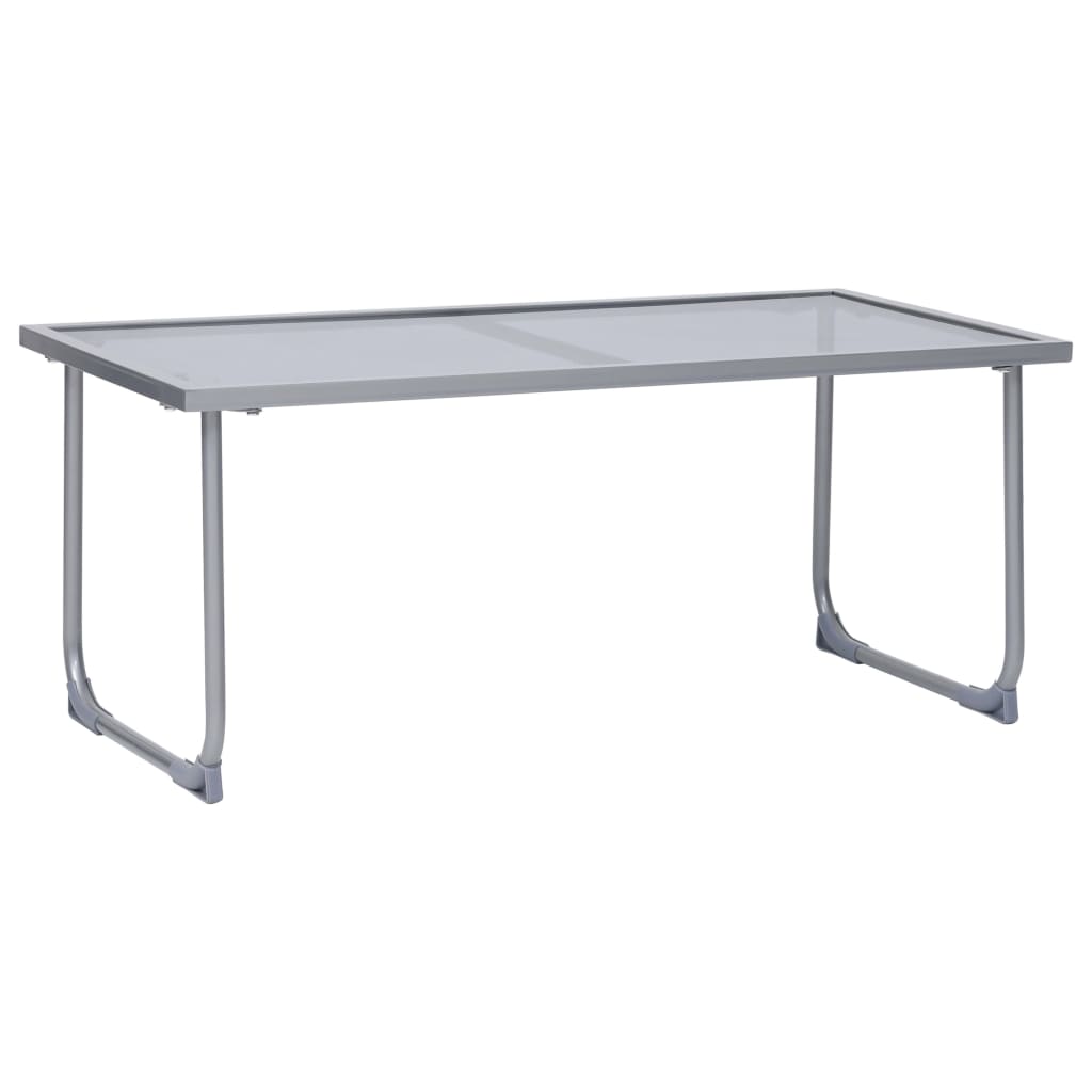 Set Mobilier De Grădină, 4 Piese, Negru, Oțel Și Textil