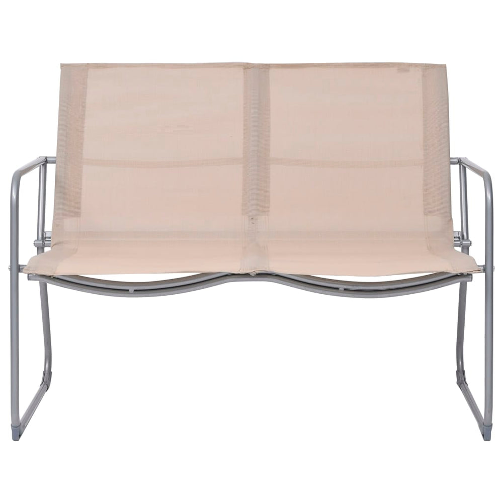 Set Mobilier De Grădină, 4 Piese, Crem, Oțel Și Textil